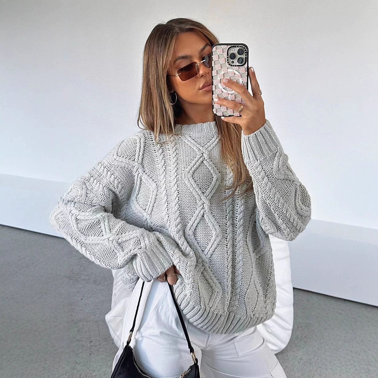Loose Casual Knitted Cardigan Sweater