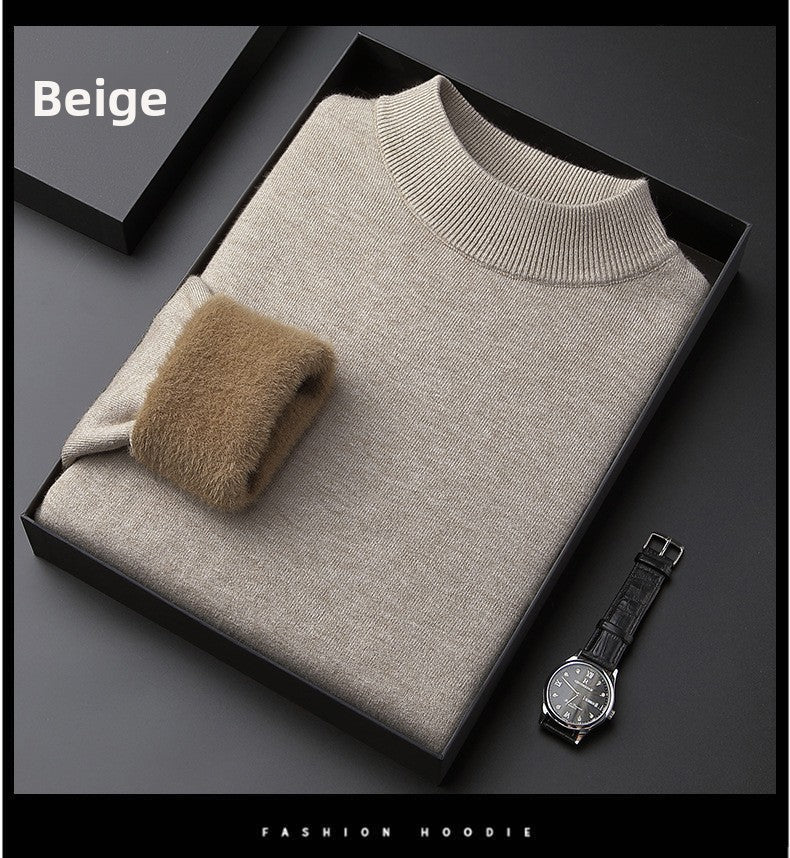 Men's Fleece Padded Sweater Long Sleeve Pullover