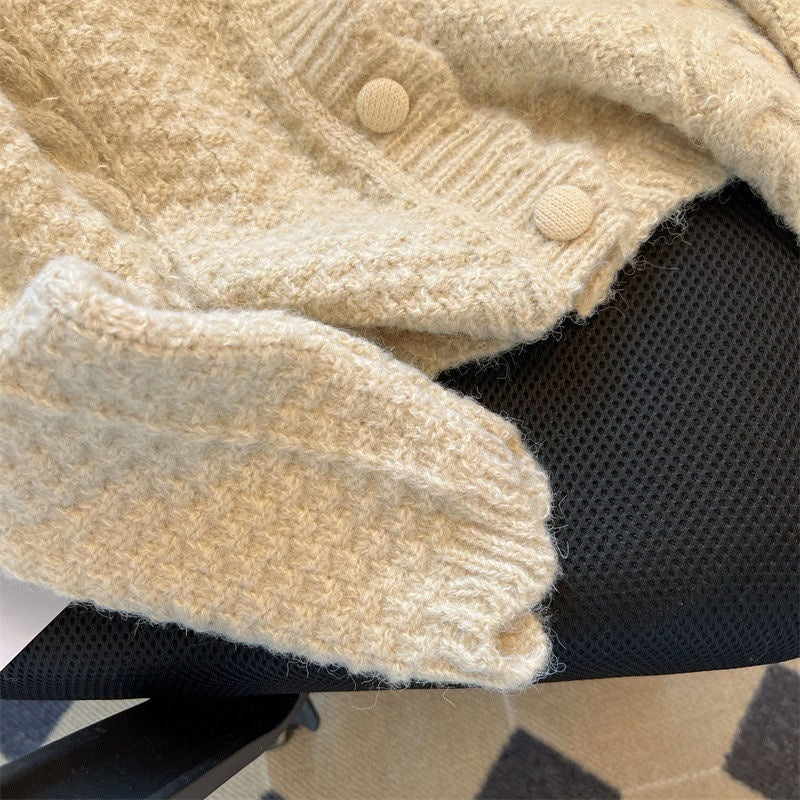 Knitted Cardigan Doll Collar Sweater Coat