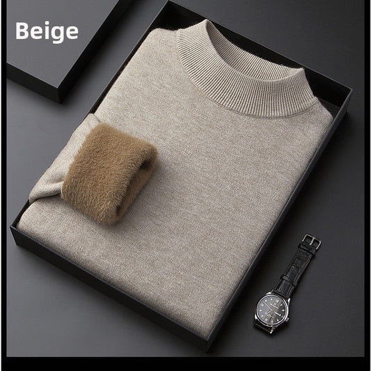 Men's Fleece Padded Sweater Long Sleeve Pullover